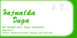 hajnalka duga business card